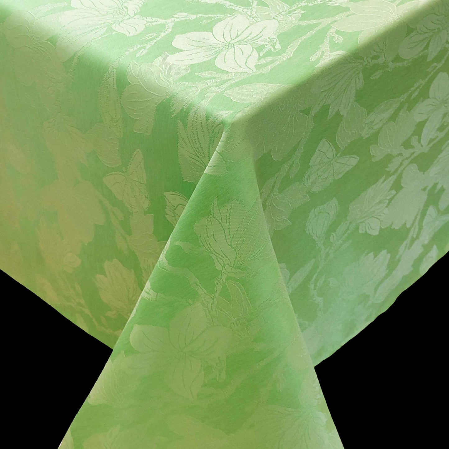 CAIT CHAPMAN HOME COLLECTION Spring Summer Botanic Garden Themed Jacquard Woven Tablecloth (70"x108" Tablecloth, Cantaloupe)