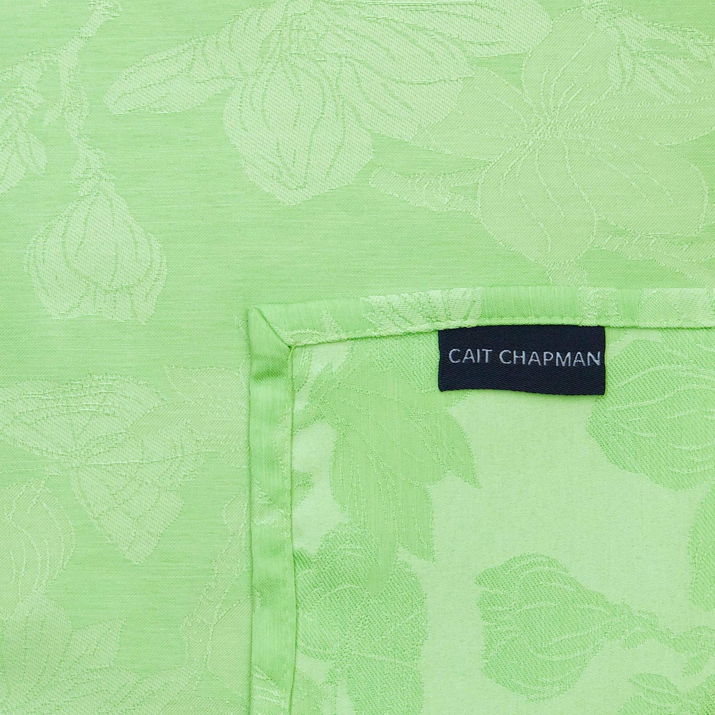 CAIT CHAPMAN HOME COLLECTION Spring Summer Botanic Garden Themed Jacquard Woven Tablecloth (70"x108" Tablecloth, Cantaloupe)