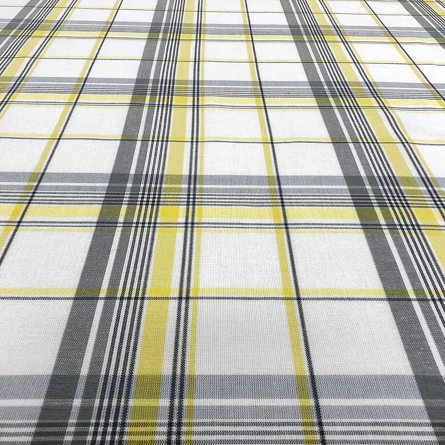 CAIT CHAPMAN HOME COLLECTION Everyday Comfy Plaid Checker Cotton-Polyester Blend Fabric Woven Table Linen (60"x102" Tablecloth, Gray Plaid)