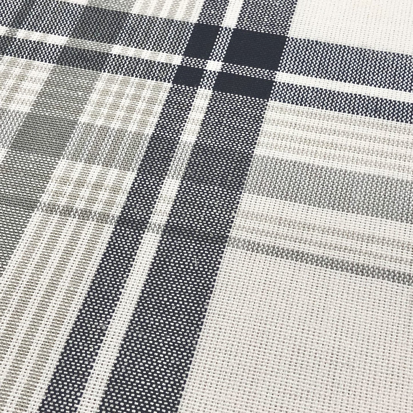 CAIT CHAPMAN HOME COLLECTION Everyday Comfy Plaid Checker Cotton-Polyester Blend Fabric Woven Table Linen (60"x102" Tablecloth, Gray Plaid)