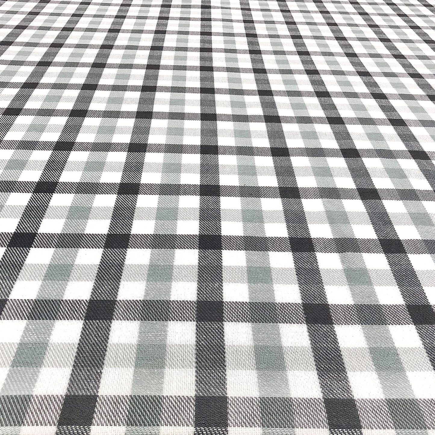 CAIT CHAPMAN HOME COLLECTION Everyday Comfy Plaid Checker Cotton-Polyester Blend Fabric Woven Table Linen (60"x102" Tablecloth, Gray Plaid)