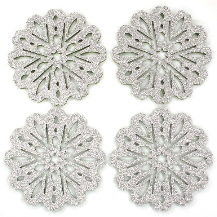 Snowflakes Felt Coasters, Set of 4 – Cait Chapman